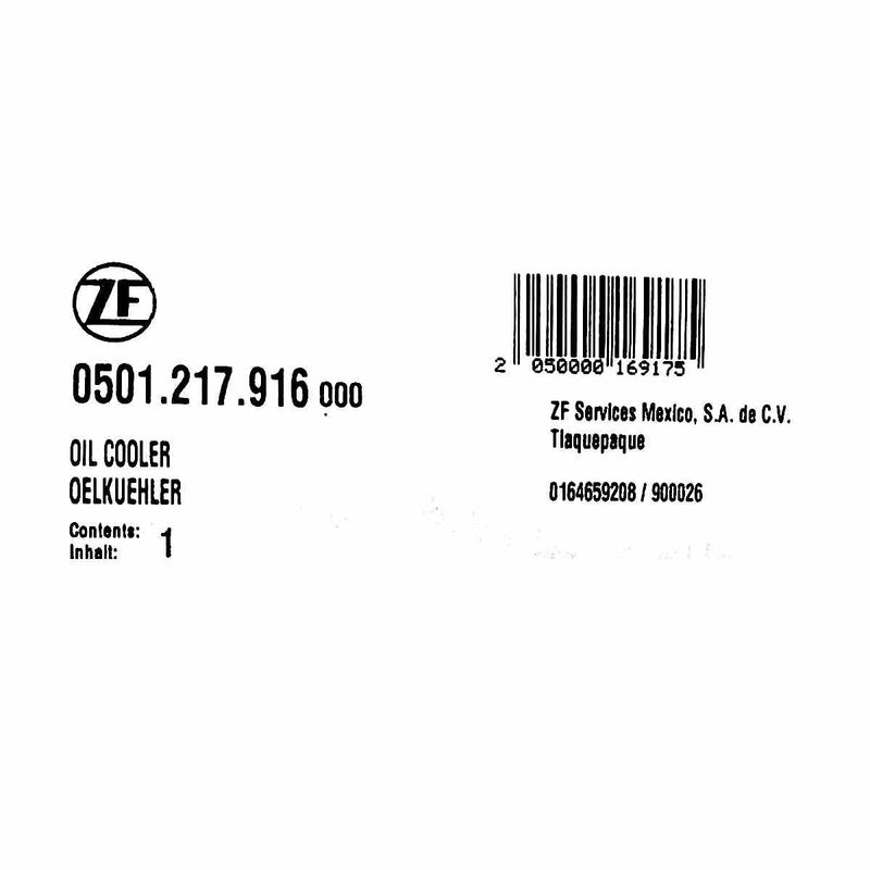 Oil Cooler 0501.217.916  ZF Ecolife