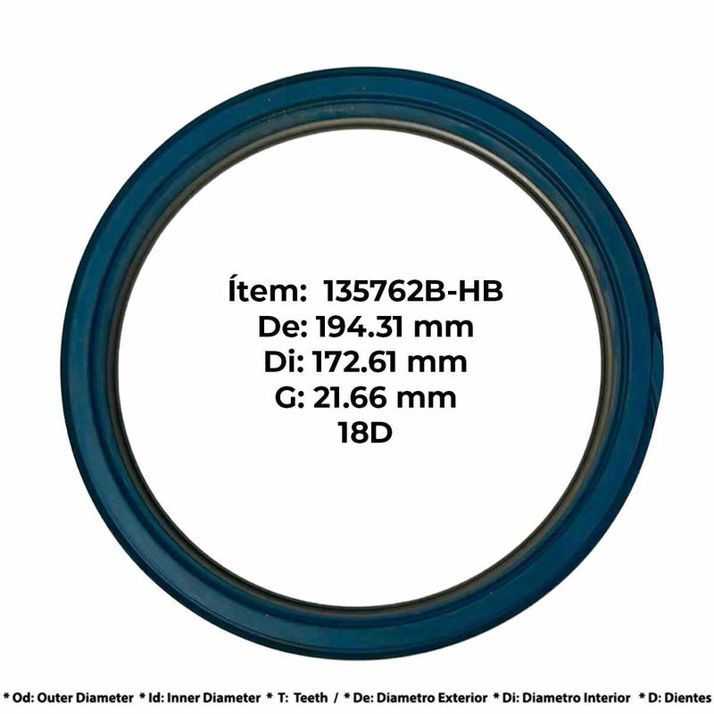 Piston Molded 2nd-6th Clutch (18 Notch) Hi-Per Blue 6L80 6L90 MYC MYD LY6