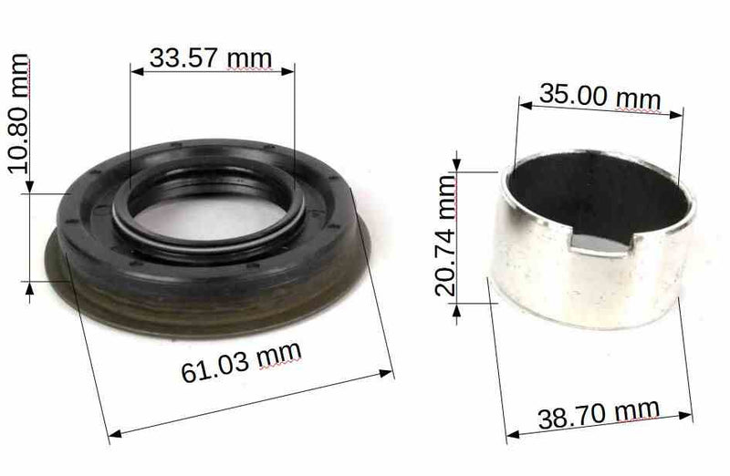 AXLE BUSHING AND SEAL 6F35, 6T40, 6T30 - Suntransmissions