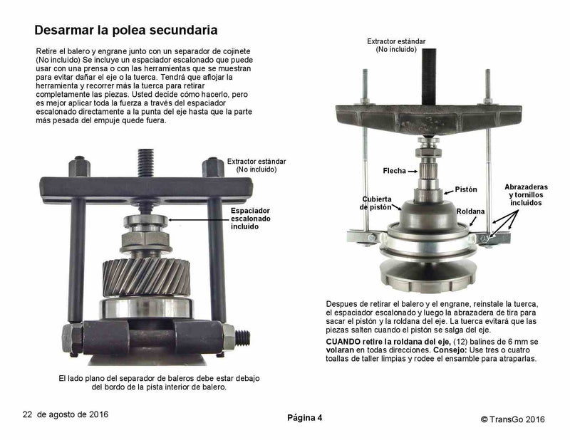 Transgo Pulley Tool Kit Fits JF011E JF015E 2007/UP