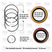 Overhaul Kit 5 Metal Rings AT540 AT543 AT545
