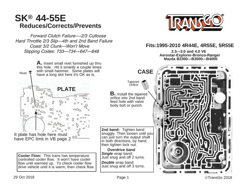 Shift Kit Transgo 4R55E 5R55E 4R44E 5R44E