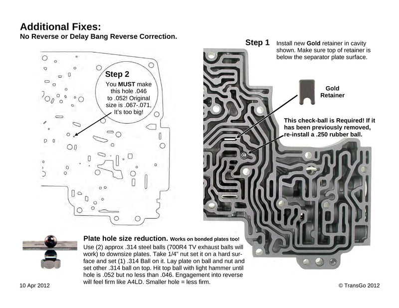 Shift Kit Transgo 4R55E 5R55E 4R44E 5R44E