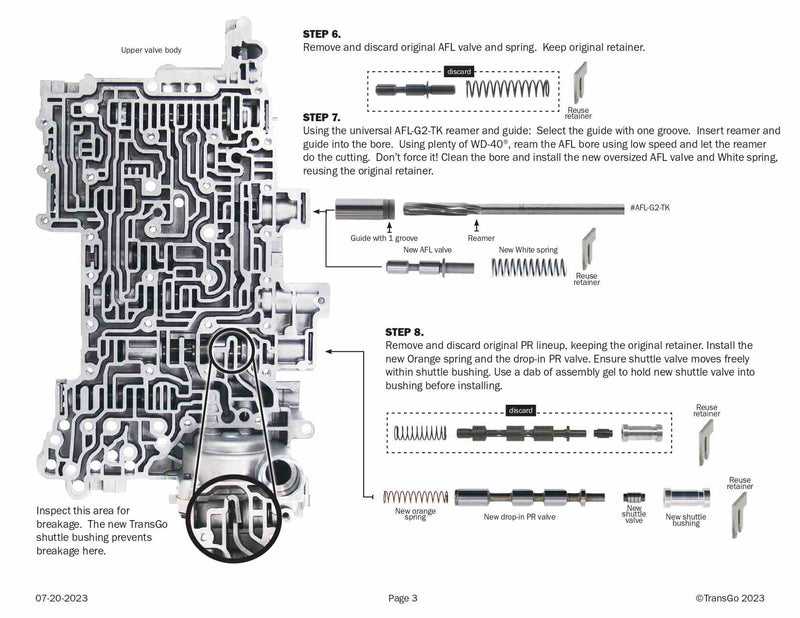 Transgo Shift Kit 8L45 8L90 2015/UP 