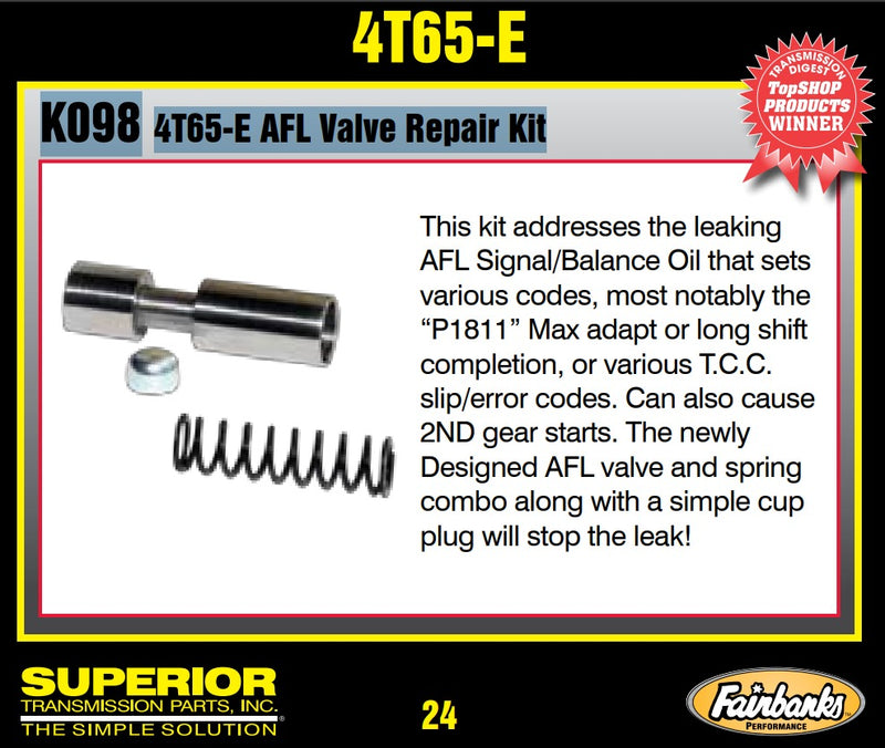Superior AFL Valve Repair Kit 4T65E