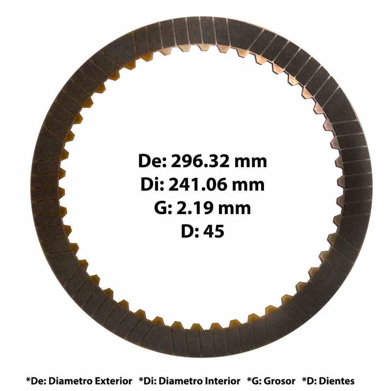 Friction Plate Single Sided 4181.292.032 ZF Ecolife Internal Teeth