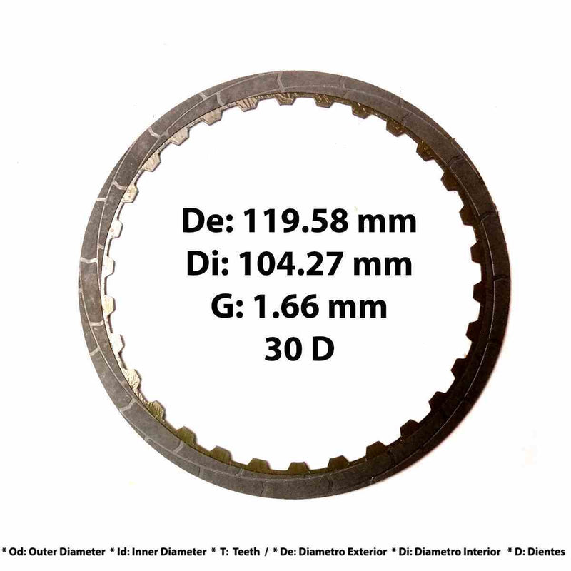 Friction Plate Raybestos Forward Clutch [4] High Energy A750E A750F A760E A760F A760H TB-60N