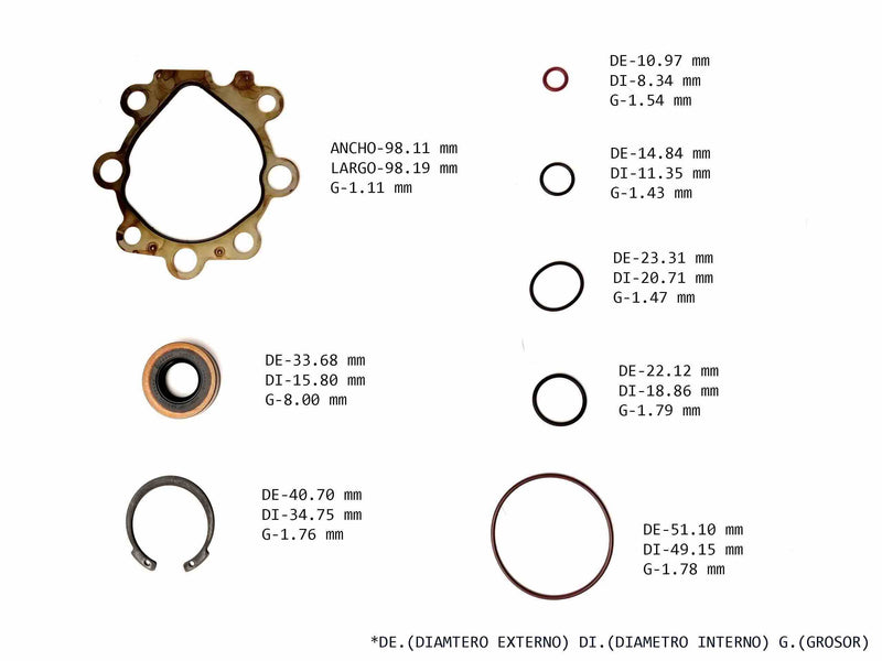 Power Steering Pump Seal Kit Transtec Dodge Dakota Durango 4.7L 2000/03