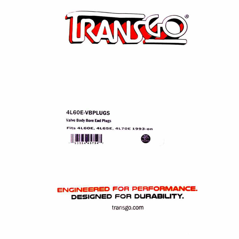 Transgo Valve Body Bore End Plugs Fits 1993-15 4L60E 4L65E 4L70E