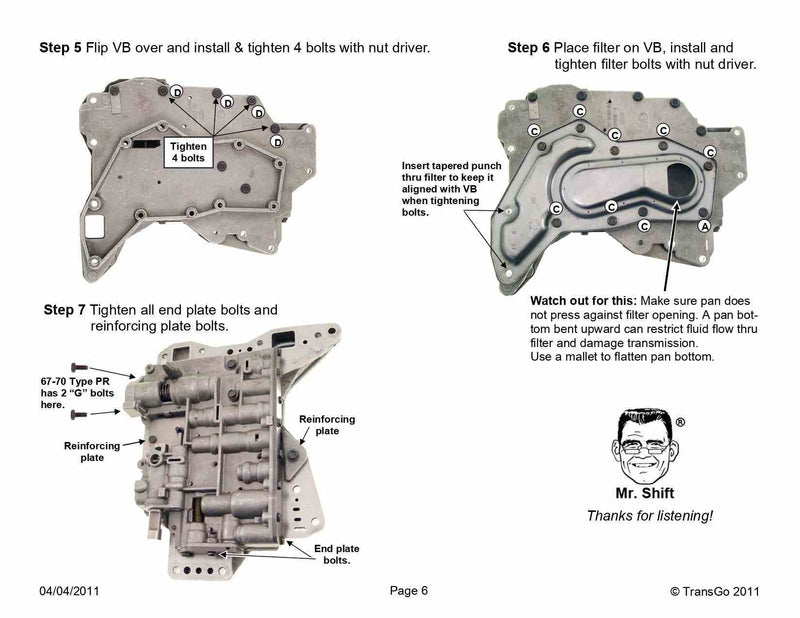 Transgo Shift Kit Gas Diesel C6