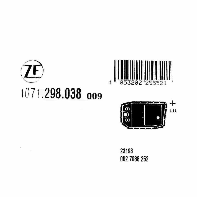 Filter / Pan Assembly Original ZF6HP19 ZF6HP19X ZF6HP21 ZF6HP21X