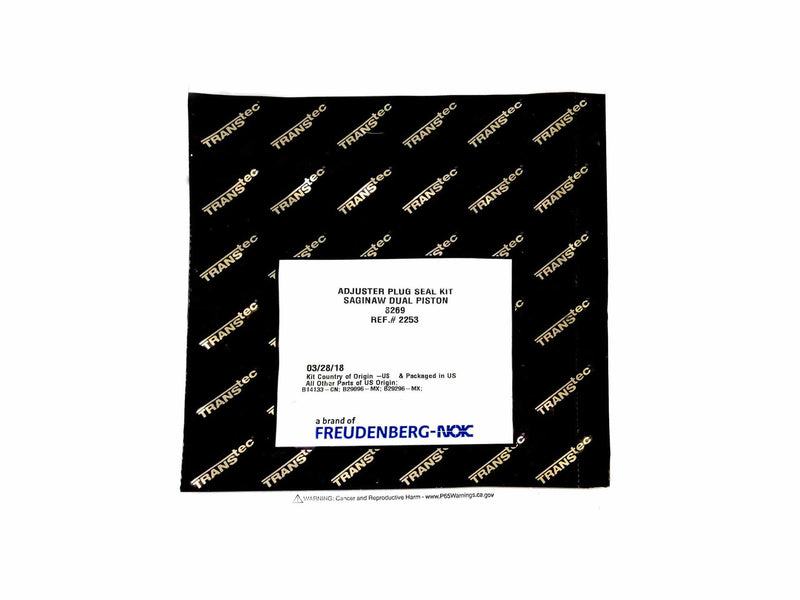 Adjustment Plug Seal Kit Transtec Saginaw 710 Dual Piston GM 1983/90