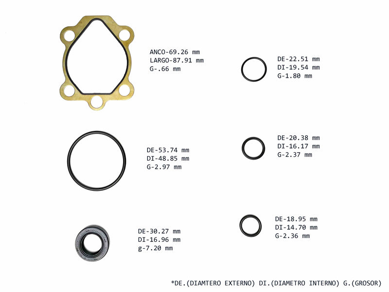 Power Steering Pump Seal Kit Ford Probe Isuzu Trooper Mazda 626 MX6 Caribe 442