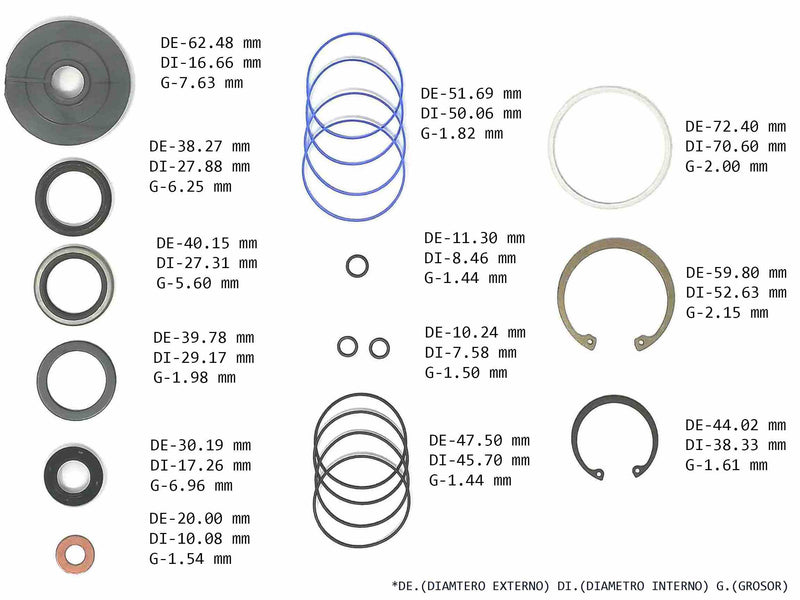 Power Steering Gear Seal Kit Nissan D21 Truck 1986/97 Frontier 1998/99