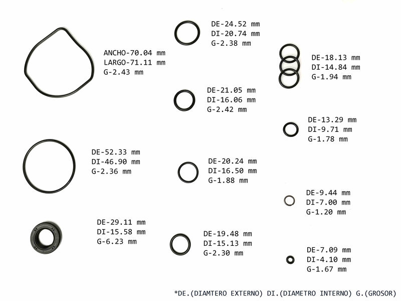 Power Steering Pump Seal Kit Mazda 6 Protege Mitsubishi Lancer Mirage Montero Suzuki Esteem