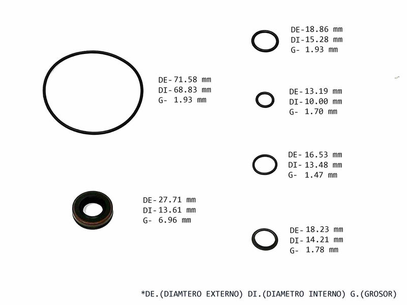 Power Steering Pump Seal Kit Infiniti 620 M35 QX4 Mazda 626 Protege Nissan Pathfinder Senta