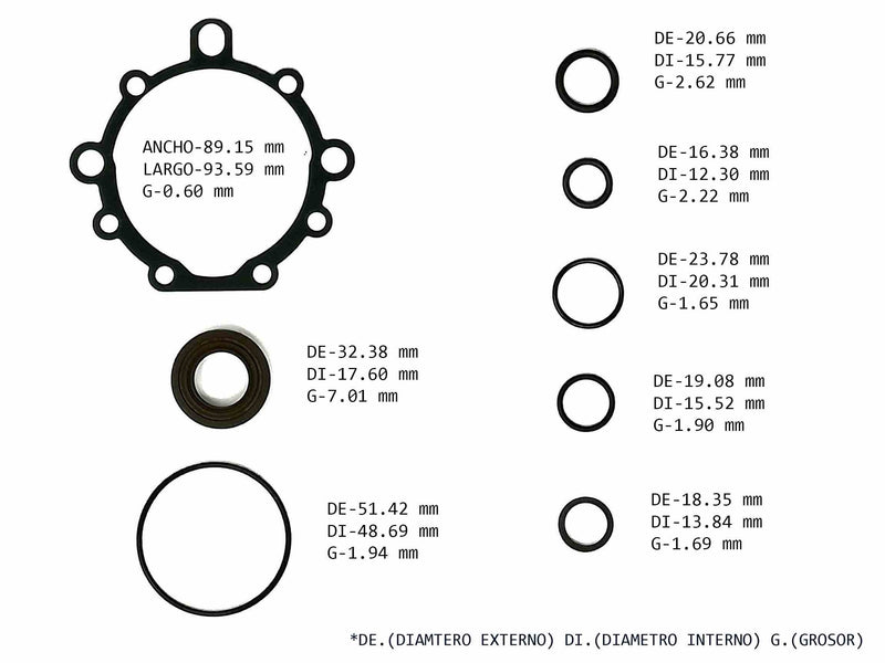 Power Steering Pump Seal Kit Dodge Aspen Durango Ram 1500 