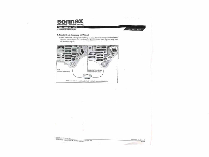 TC Check Valve Kit Sonnax BVGA PGRA BGRA BYBA B7YA B7TA MAYA BAYA B7XA BDGA BGHA MGHA