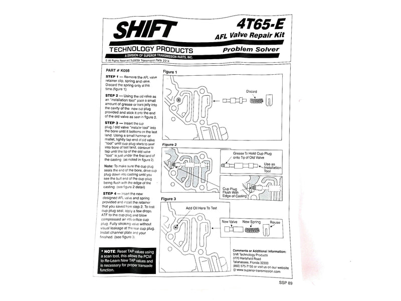PUMP FLOW BOOST VALVE SUPERIOR 4T65E - Suntransmissions