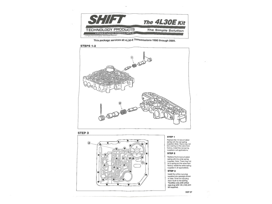 SHIFT KIT SUPERIOR 4L30E - Suntransmissions