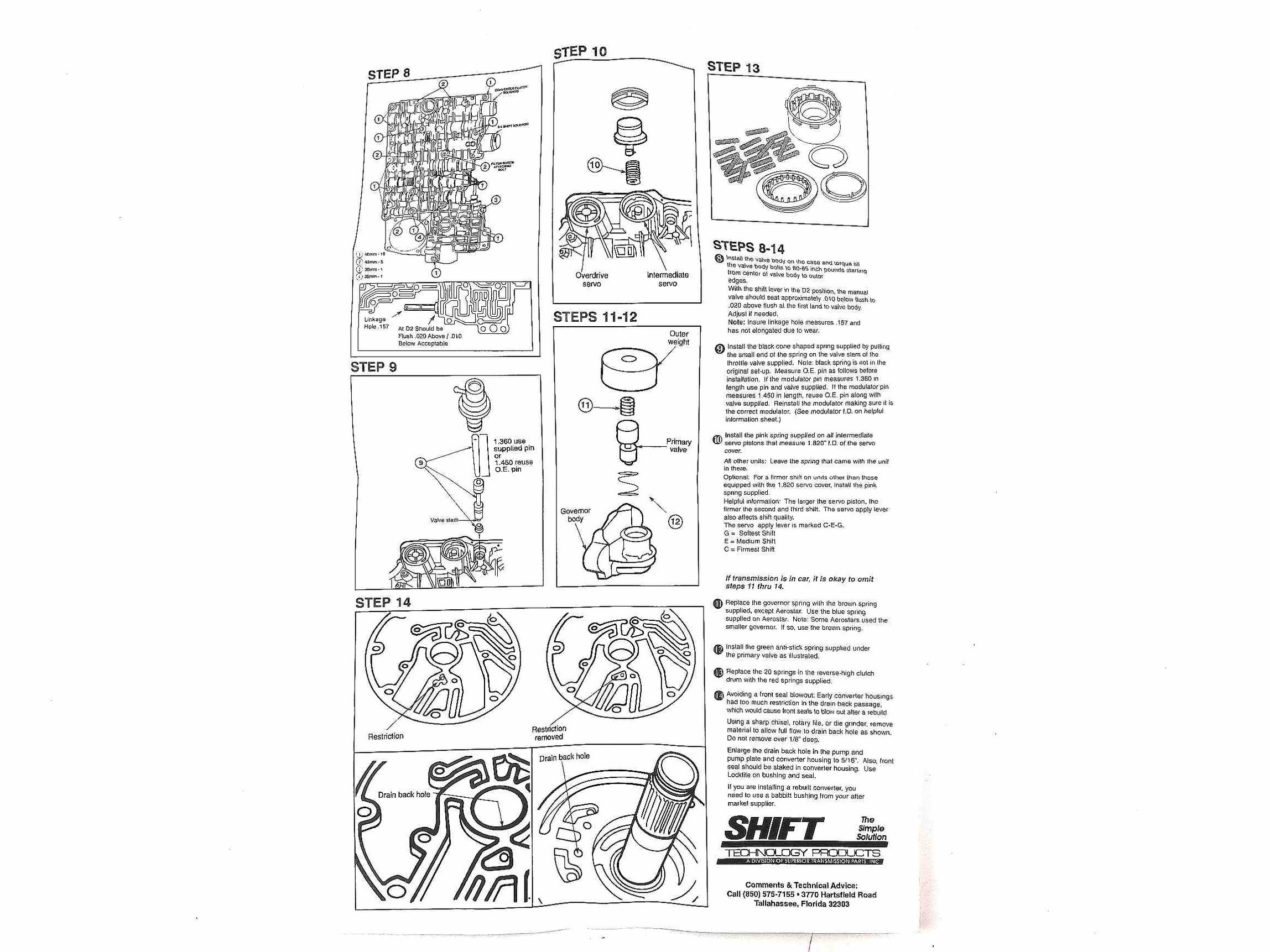 Tough Shift? Fix It: Superior KA4LD Valve Body Shift Correction Kit For Ford A4LD Transmission (1985-up)