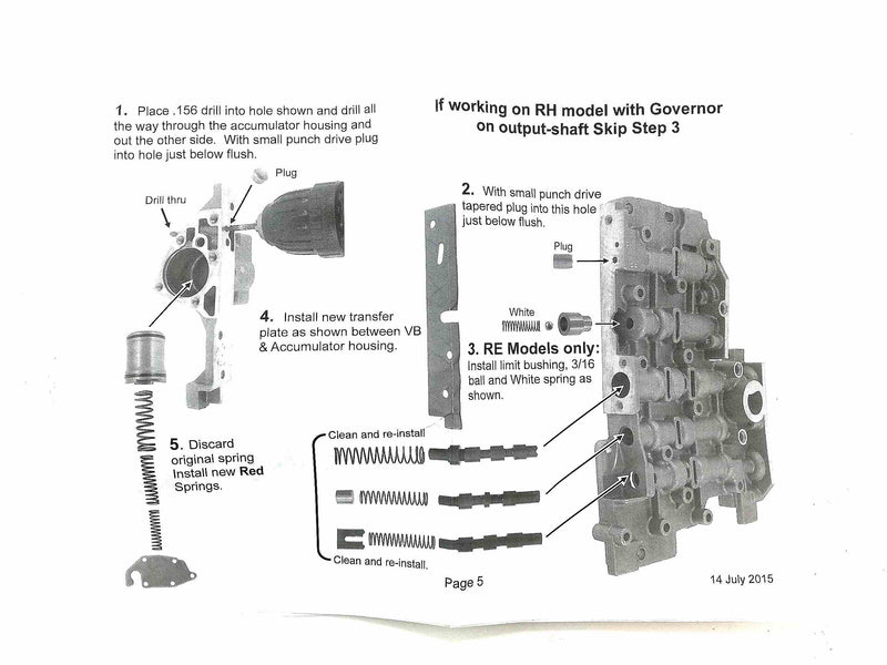Shift Kit TRANGO Gas and Diesel A500 A518 A618