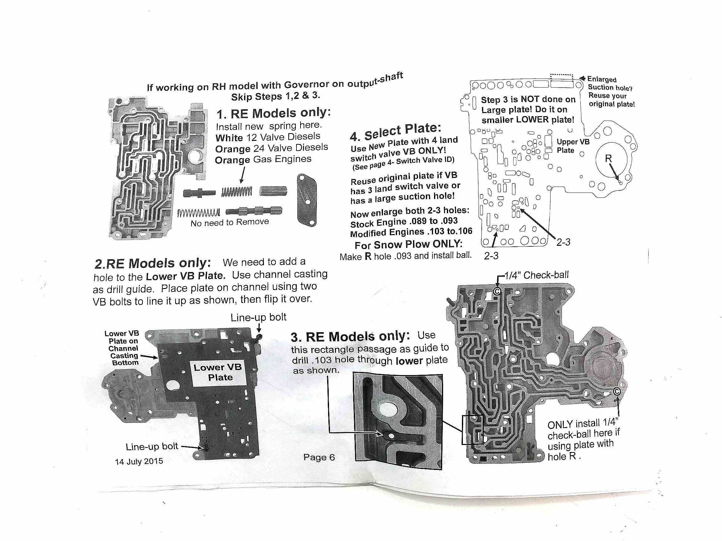 SK TFOD-Diesel Shift Kit Transgo Gas And Diesel A500 A518 A618