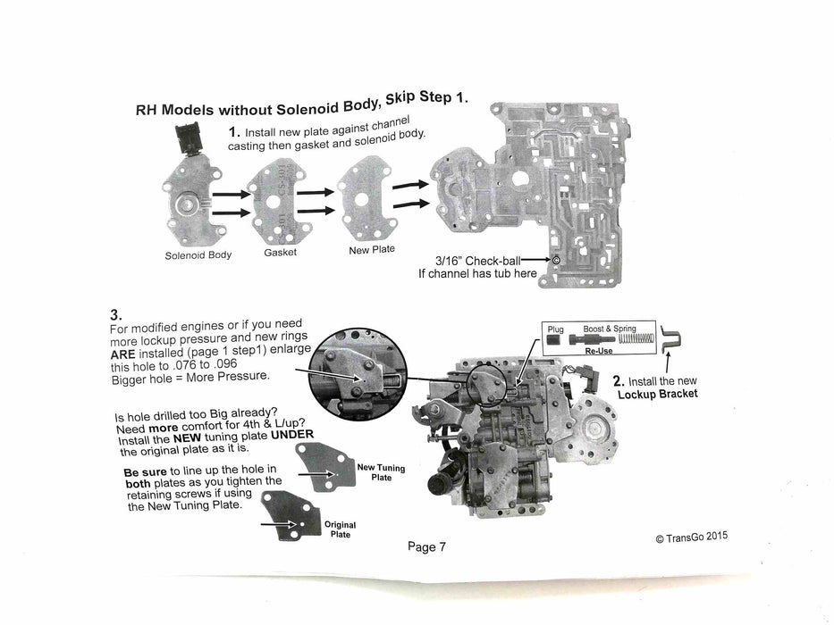 Shift Kit TRANGO Gas and Diesel A500 A518 A618