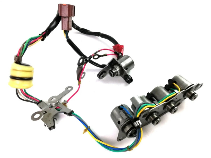 SOLENOID PACK REMANUFACTURED (5 SOLENOIDS , 18" HARNESS ) RE4F04A, RE4F04V, 4F20E 1992/UP