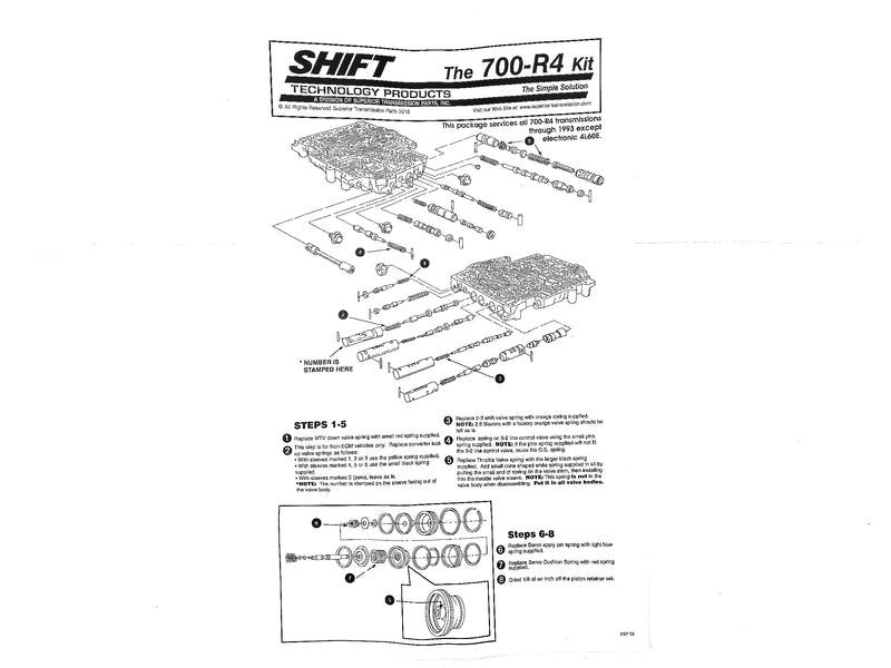 SHIFT KIT SUPERIOR TH700 - Suntransmissions