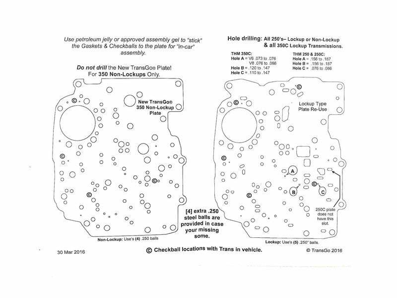 SHIFT KIT TRANSGO TH350 TH350C TH250