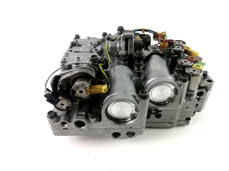 VALVE BODY USED MAZDA 1 TUBE 2 CAST IRON SOLENOID BRAKETS 2002/UP JF506E 