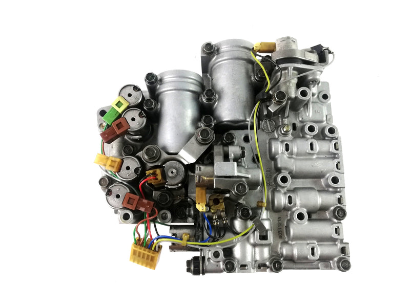 VALVE BODY USED MAZDA 1 TUBE 2 CAST IRON SOLENOID BRAKETS 2002/UP JF506E 