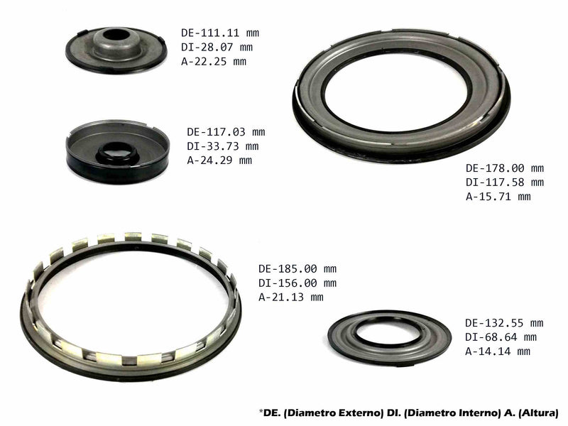 Piston Kit Transtec (5) 6L45 6L50 MYA MYB