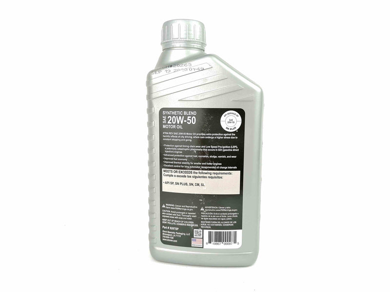 Motor Oil Xtra Rev Premuim Synthetic Blend 20W50 Quart
