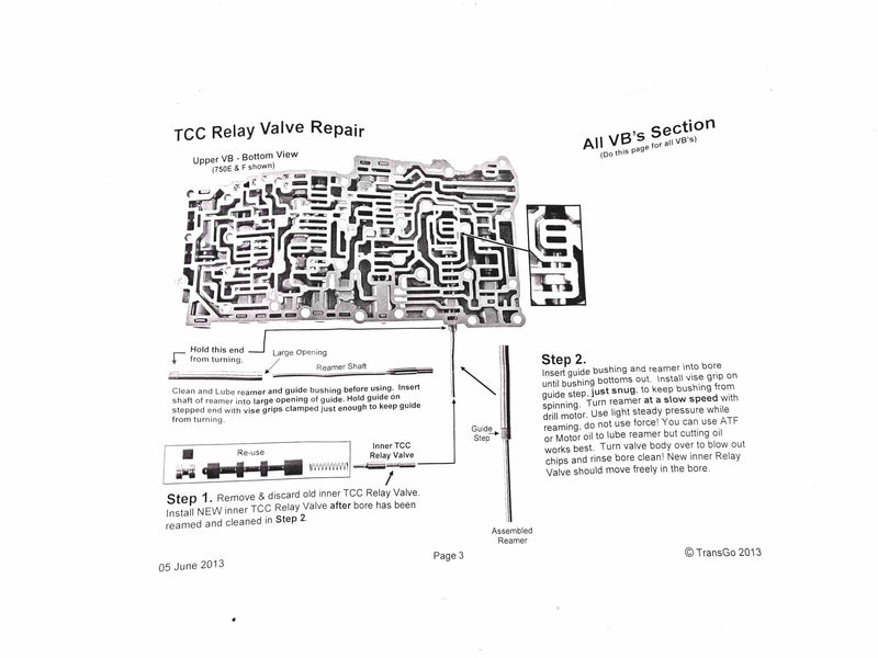 Shift Kit Transgo No Tool 2003/UP A750E A750F A760E A760H A761E A960E AB60E AB60F