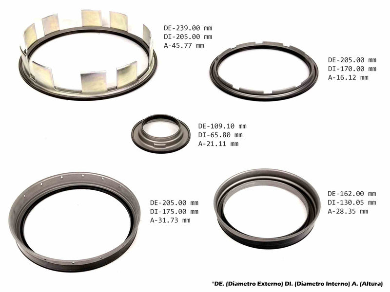 Piston Kit (5) 6F50 6F55 6T70 6T75 2007/12