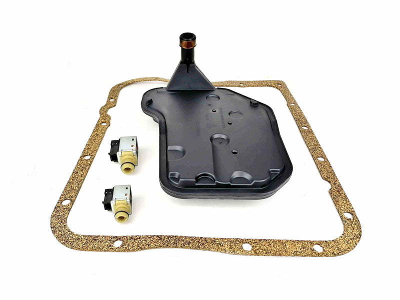 Automatic Transmission Filter, Pan Gaske with 2 Shift Solenoids Service Kit 4L60E 4L65E 1997/UP 