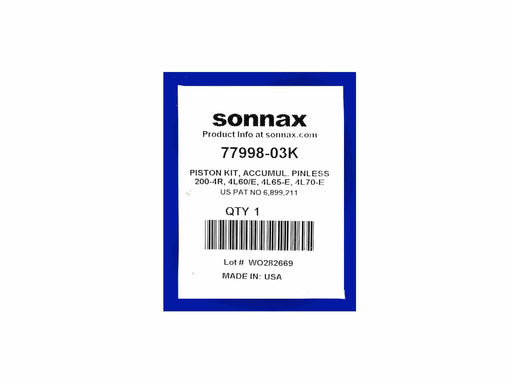 Pinless Accumulator Piston 1-2 & 3-4 Kit Sonnax TH700-R4 4L60E 4L65E 4L70E TH200-4R