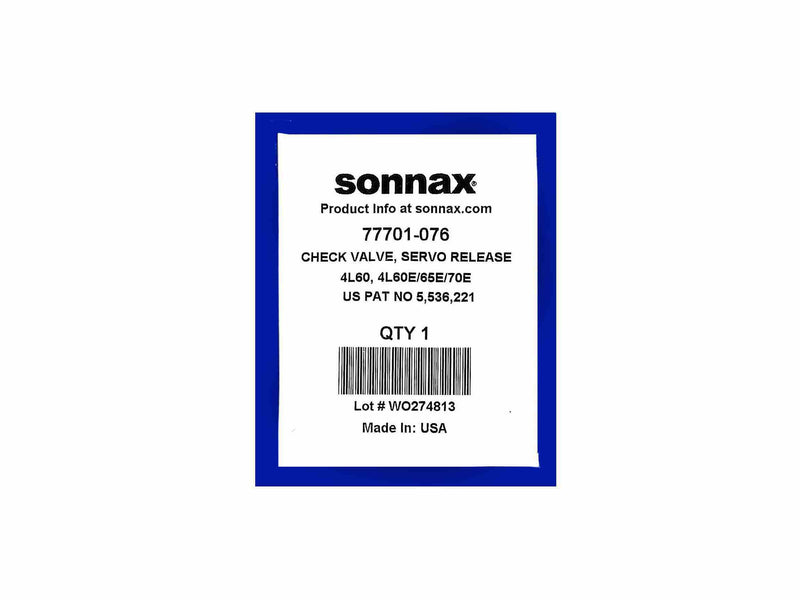 Servo Release Check Valve Kit Sonnax TH700 TH700-R4 4L60E 4L65E 4L70E M30 M32 M33 M70