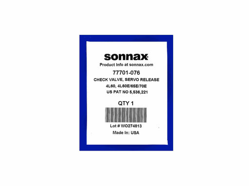 Servo Release Check Valve Kit Sonnax TH700 TH700-R4 4L60E 4L65E 4L70E M30 M32 M33 M70