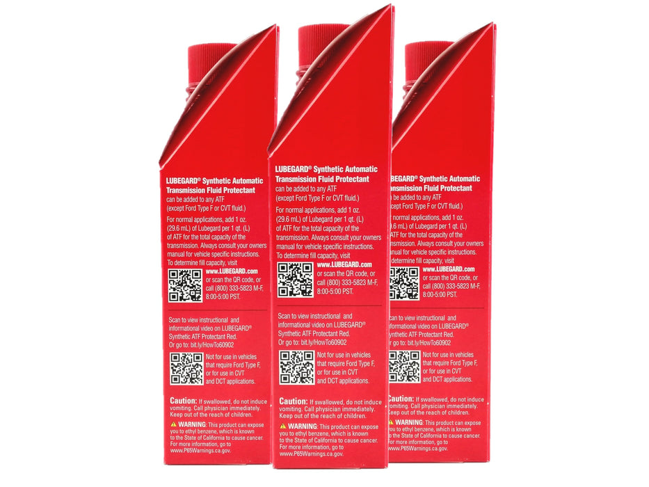 Automatic Transmission Fluid Protectant RED LubeGard 3 PACK - Suntransmissions